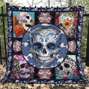 Skull Quilt Blanket Ver 53  Quilt